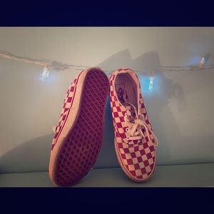 Red checkered vans